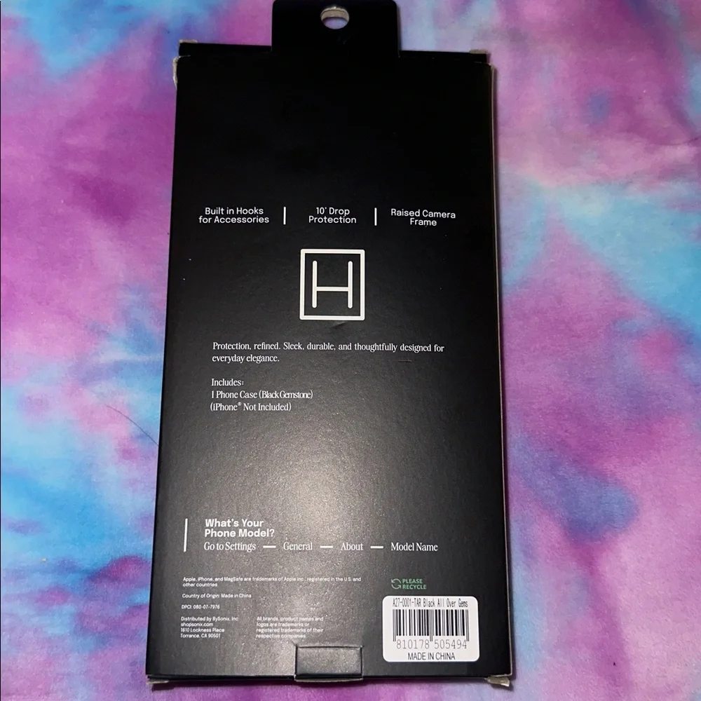 Hello Lux Black Gemstone iPhone 17 Pro Phone Case